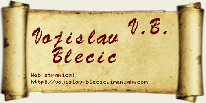 Vojislav Blečić vizit kartica